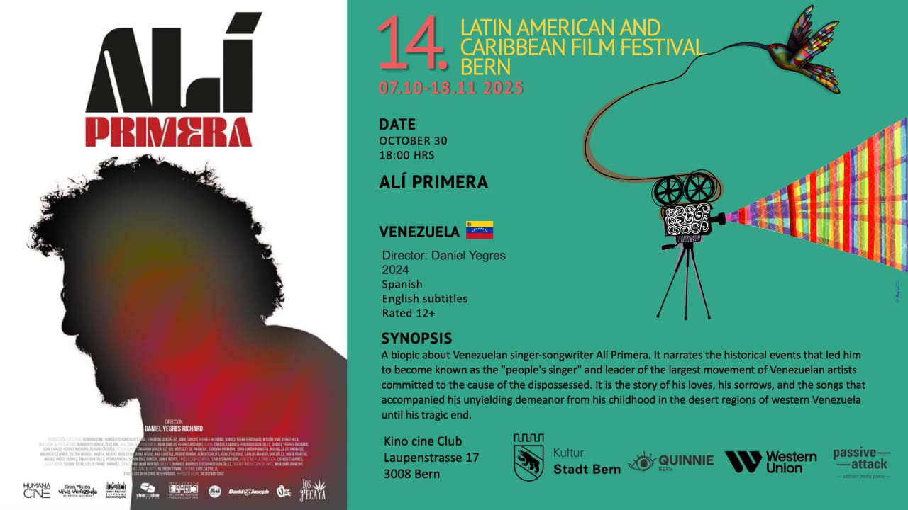 Venezuela proyecta película “Alí Primera” en Festival de Cine de Berna